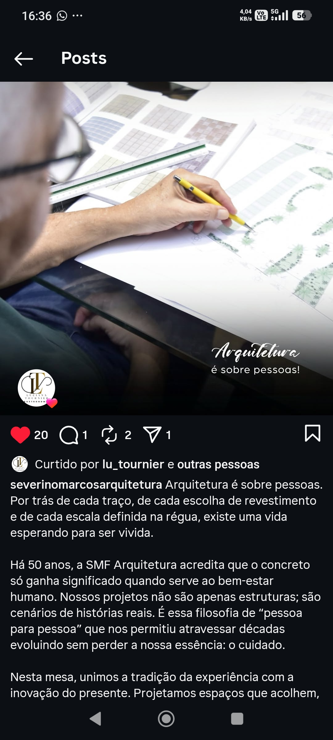 Arq. Severino Marcos no ateliê