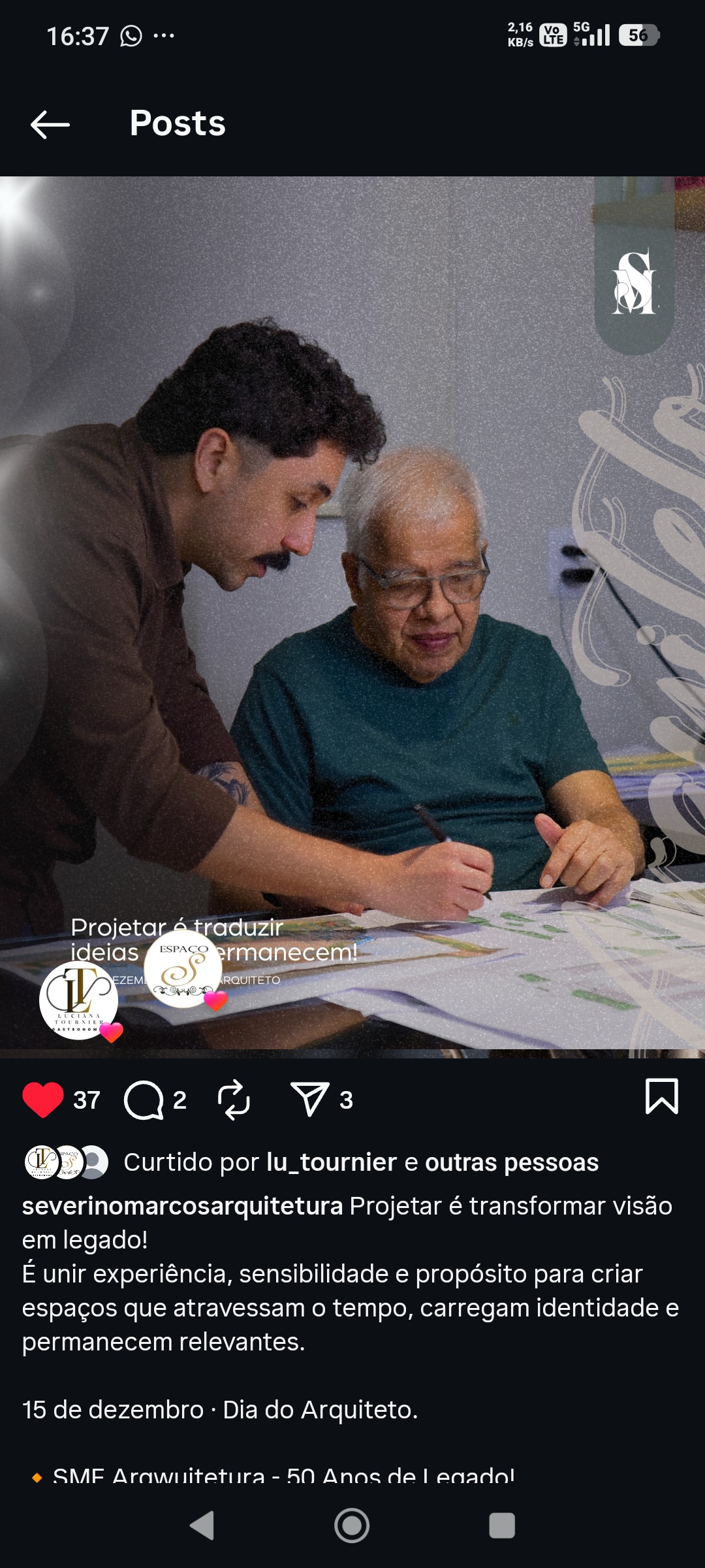 Arq. Severino Marcos com equipe